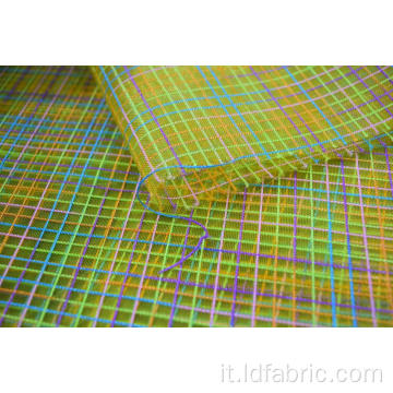 Tessuto di maglia a quadri colorati in poliestere di nylon